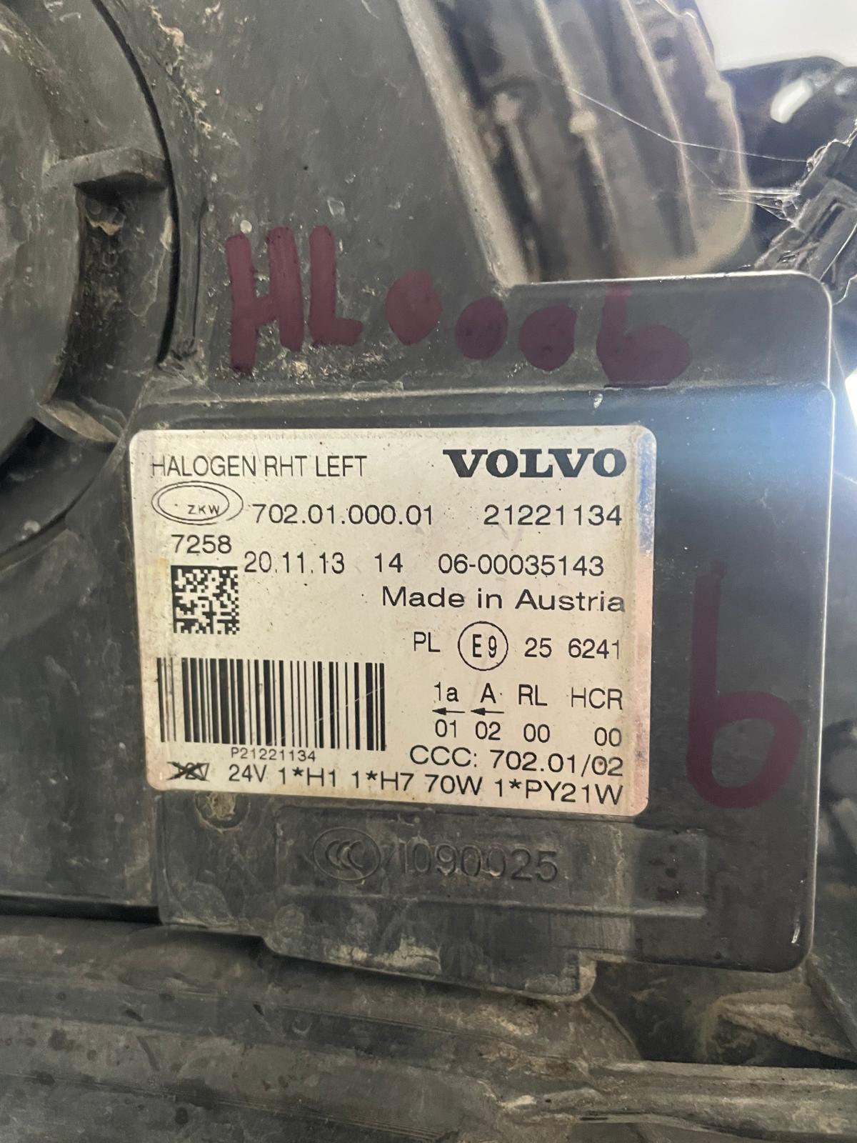 Volvo FH4 Left Headlight 21221134