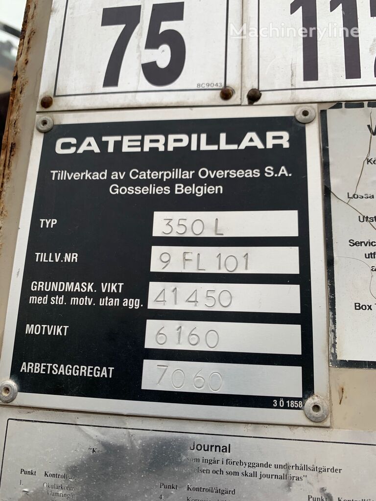 Caterpillar 350L tracked excavator