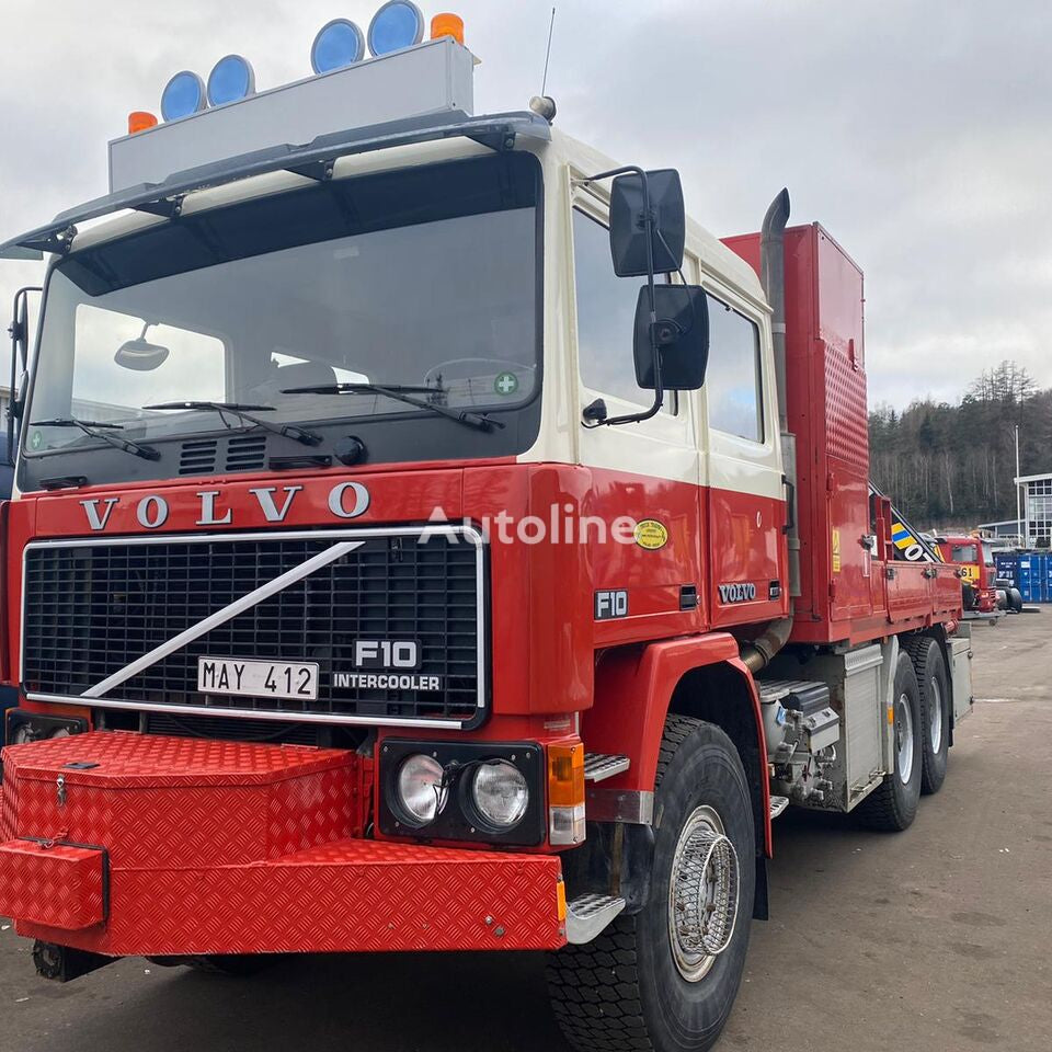 Volvo F10 6x6 with crane platform truck
