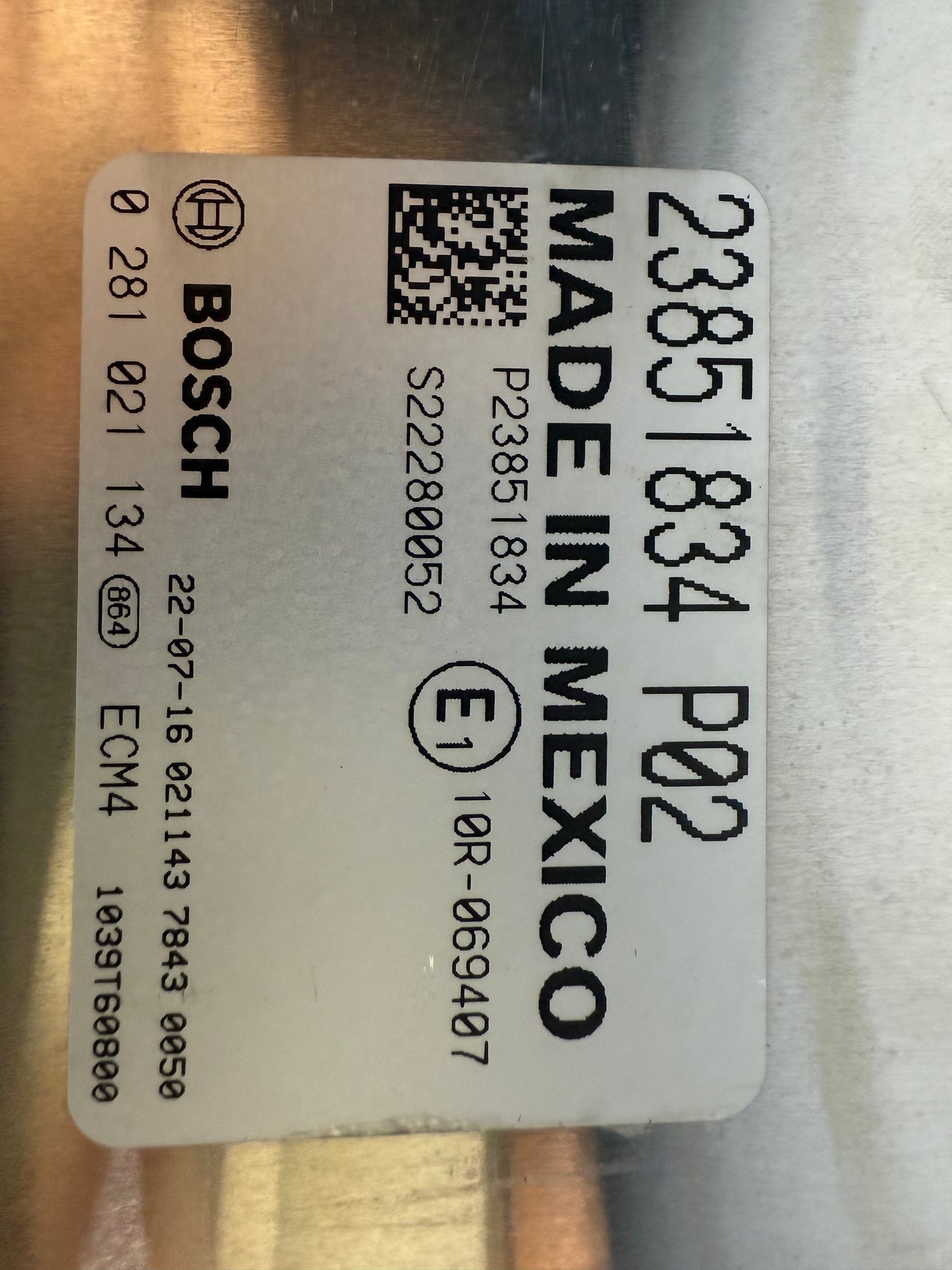 ENGINE ECU 23851834 - NEW