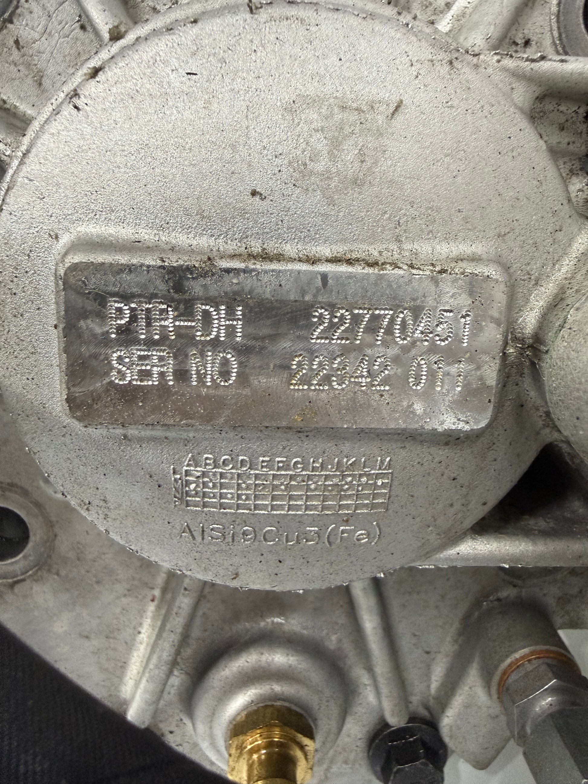Volvo PTO hydraulic pump assembly