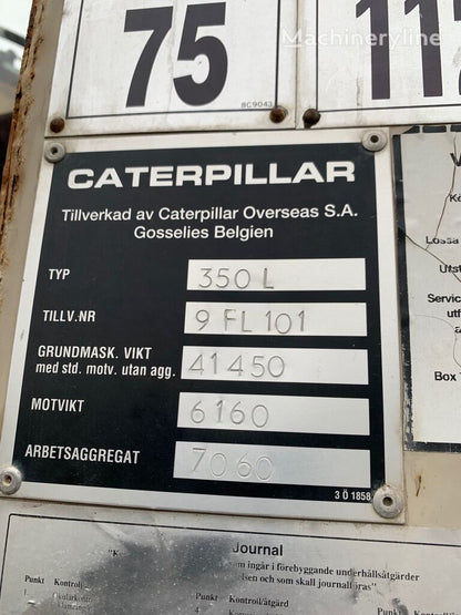Caterpillar 350L tracked excavator