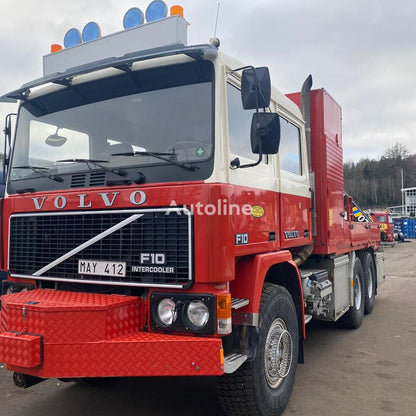 Volvo F10 6x6 with crane platform truck