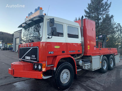 Volvo F10 6x6 with crane platform truck