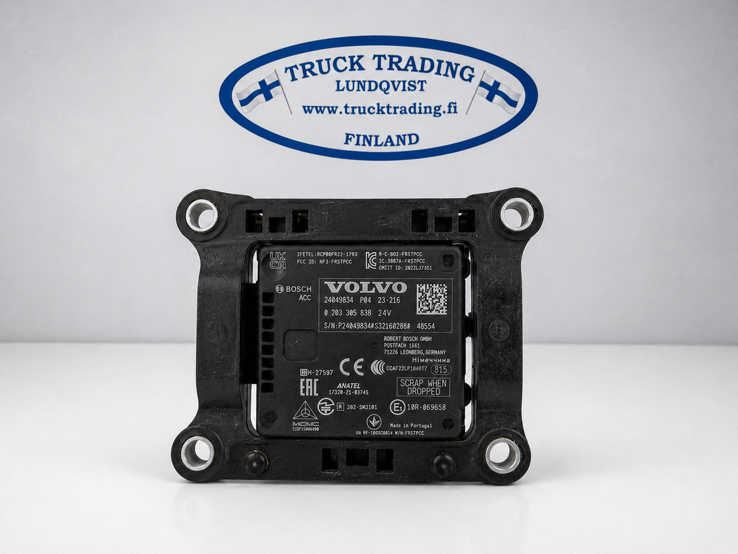 Volvo Distance Sensor 24049834 Genuine OEM radar sensor from Demo Truck Test Vehicle